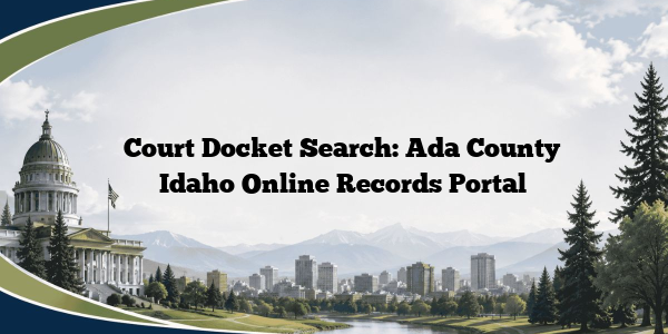Court Docket Search: Ada County Idaho Online Records Portal