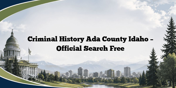 Criminal History Ada County Idaho – Official Search Free