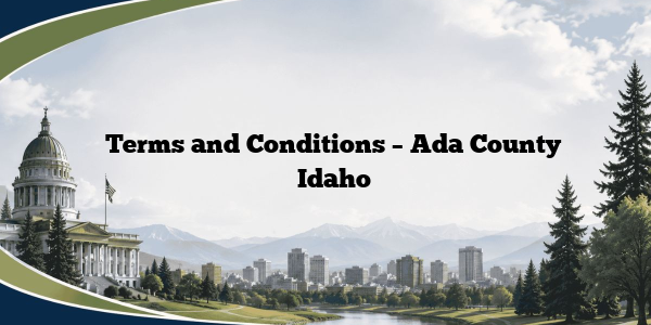Terms and Conditions - Ada County Idaho